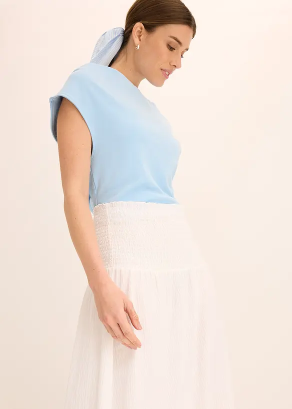 Jersey rok met brede tailleband, bonprix