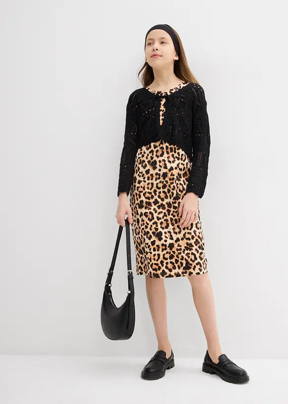 Jersey jurk (set van 2) gemaakt van puur biologisch katoen, bonprix