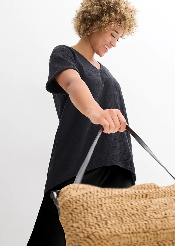 Shirt tuniek van zachte mousseline, bonprix