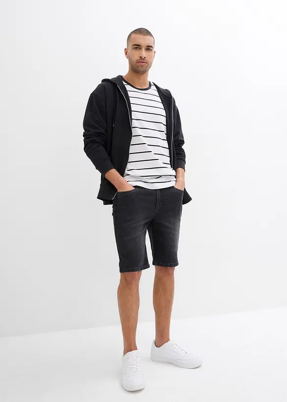 Stretch jeans bermuda, regular fit (set van 2), bonprix