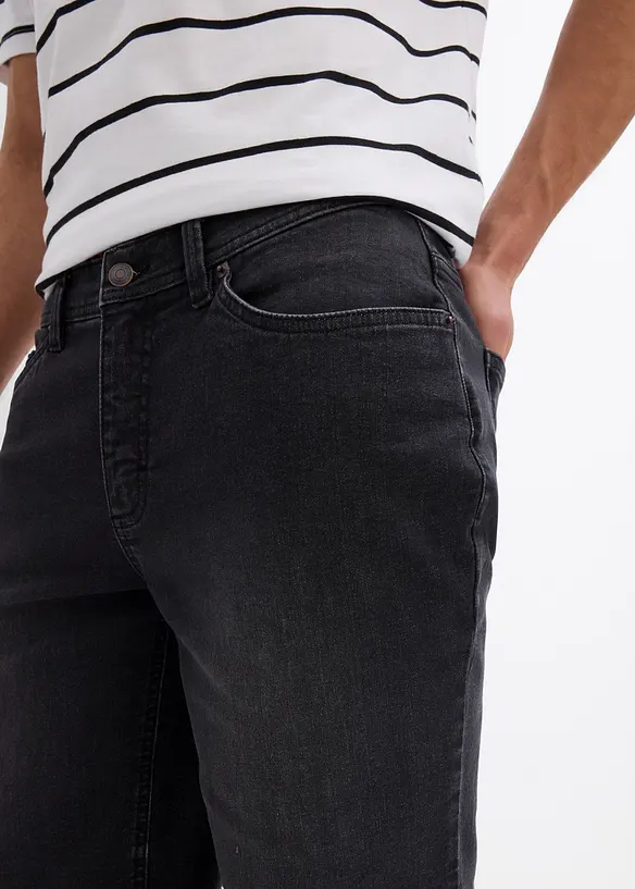 Stretch jeans bermuda, regular fit (set van 2), bonprix