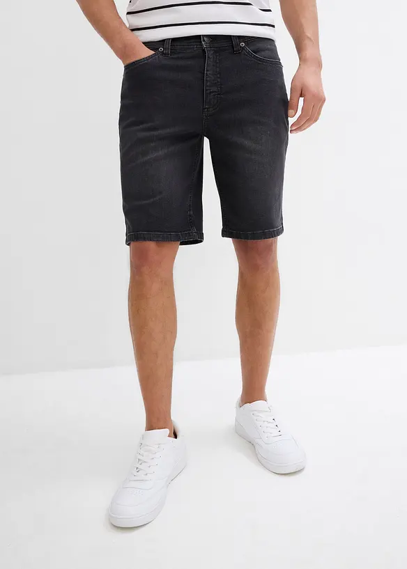 Stretch jeans bermuda, regular fit (set van 2), bonprix