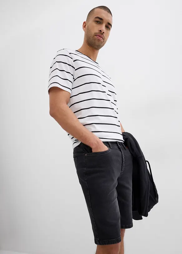 Stretch jeans bermuda, regular fit (set van 2), bonprix