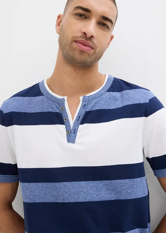 Henley shirt met korte mouwen, bonprix