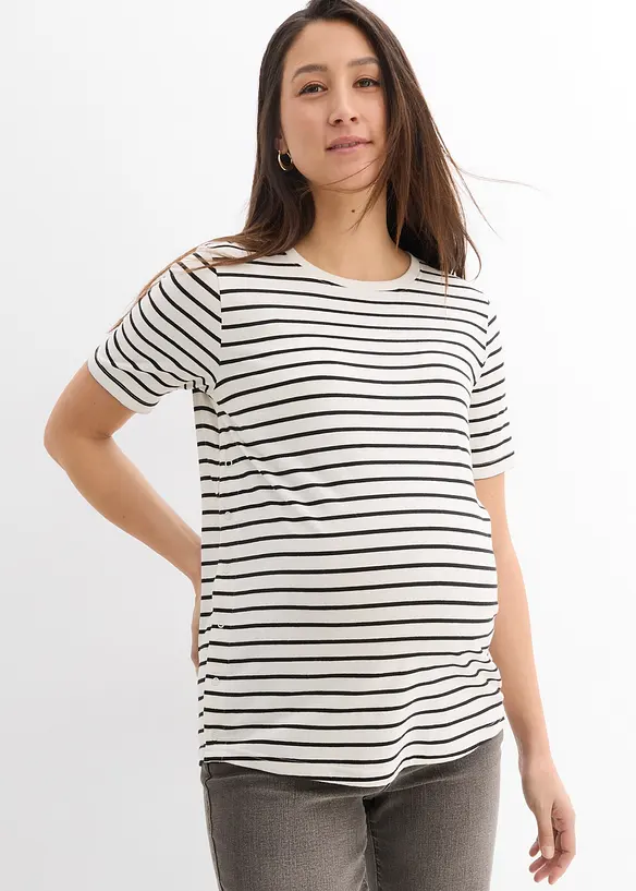 2-in-1 zwangerschapsshirt / voedingsshirt met biologisch katoen, bonprix