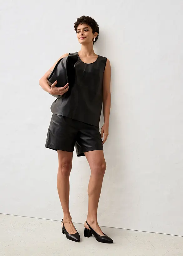 Leren broek van nappaleer, bonprix