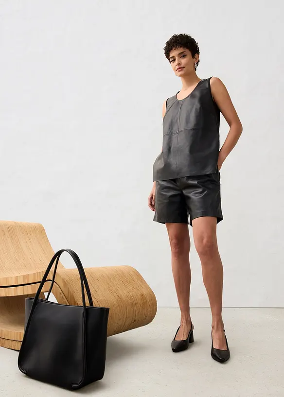Leren broek van nappaleer, bonprix