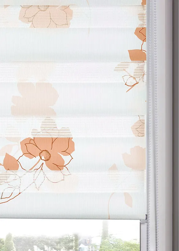 Duo rolgordijn met bloemen, bonprix