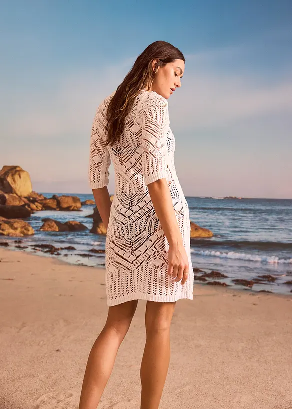 Strandjurk van lichte knitwear, bonprix