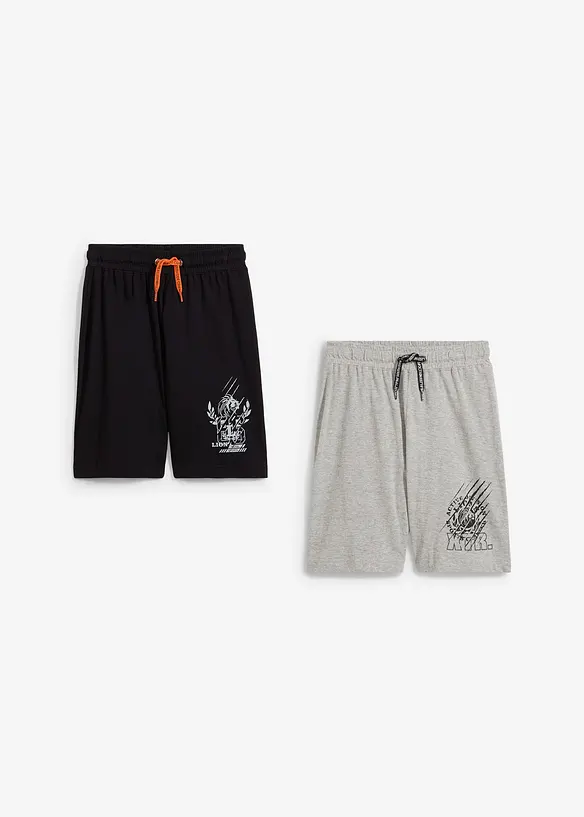 Jersey bermuda van biologisch katoen (set van 2), bonprix