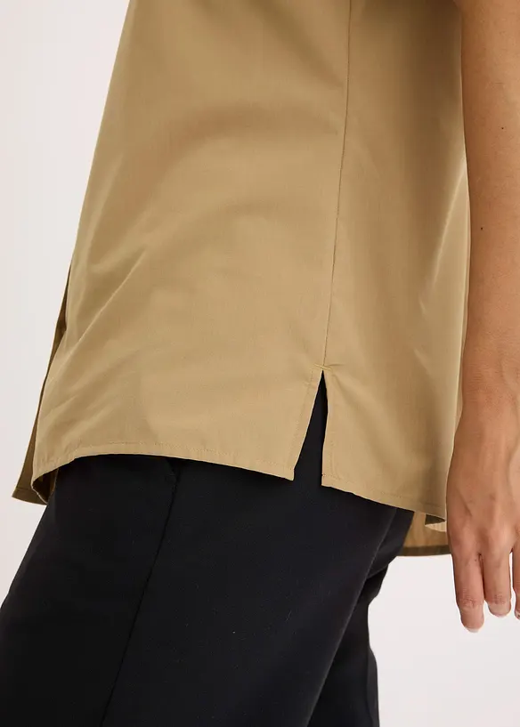 Popeline blouse met korte mouwen, bonprix