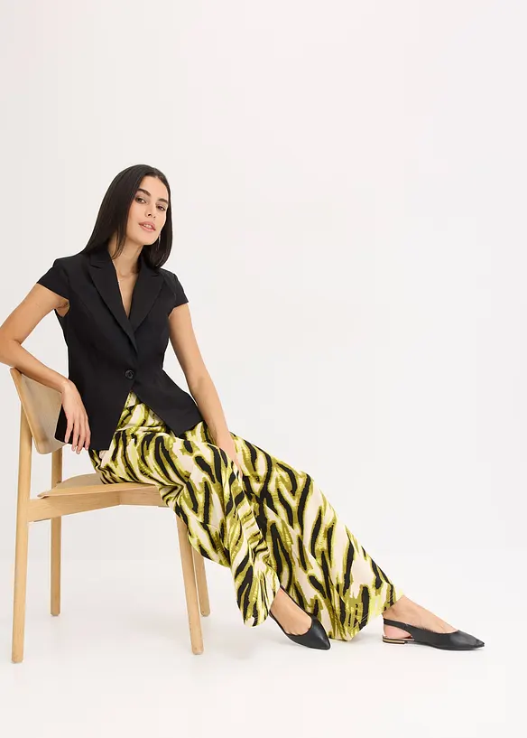Blazer van katoen-satijn met korte mouwen, bonprix