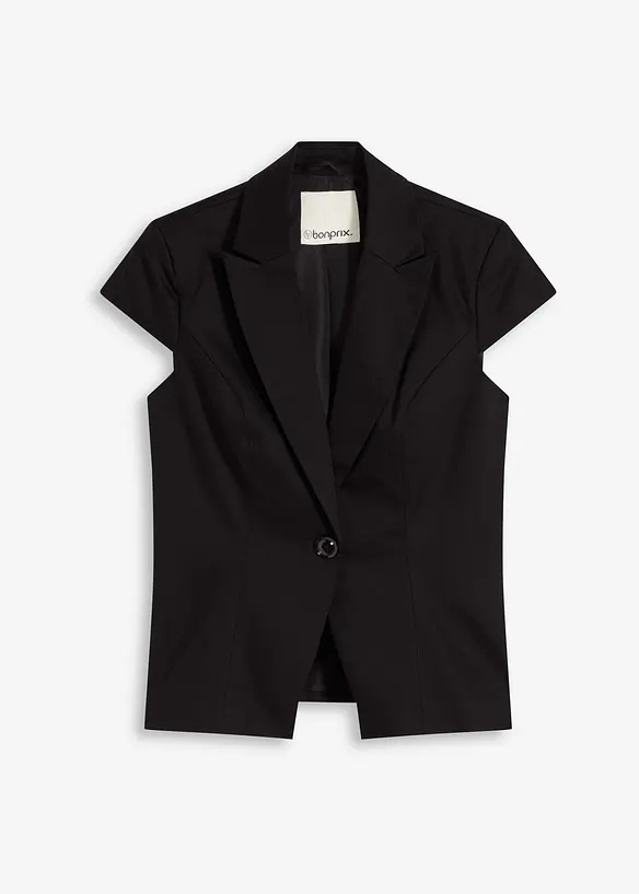 Blazer van katoen-satijn met korte mouwen, bonprix