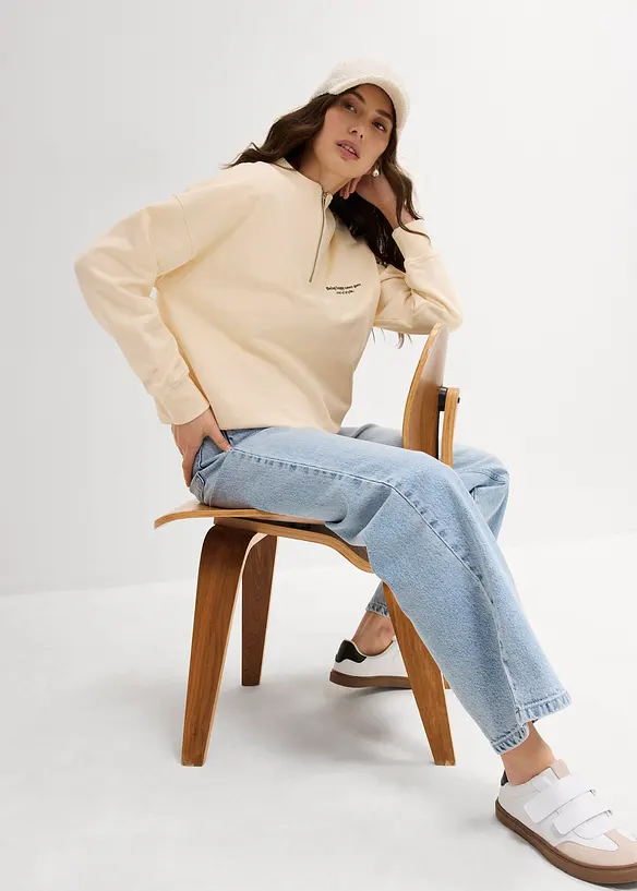 Oversized sweater van puur biologisch katoen, bonprix