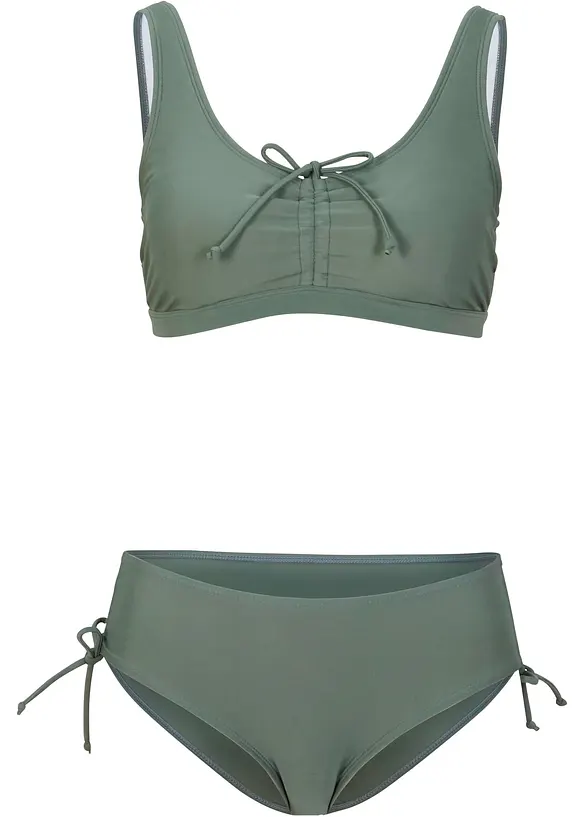 Bralette bikini met strikkoord (2-dlg. set), bonprix
