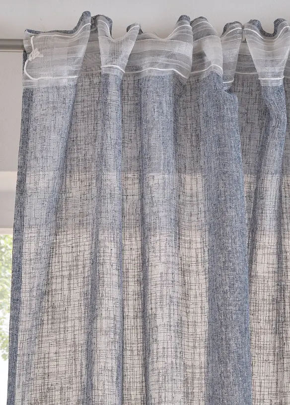 Transparant gordijn in linnen look (1 stuk), bonprix