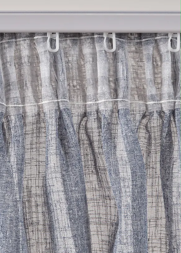 Transparant gordijn in linnen look (1 stuk), bonprix