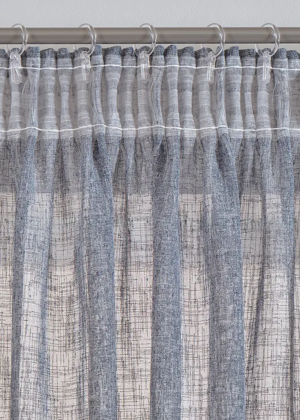 Transparant gordijn in linnen look (1 stuk), bonprix