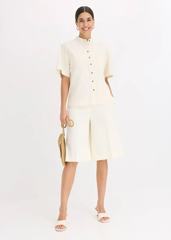 Overhemdblouse in een fijne viscosemix, bonprix