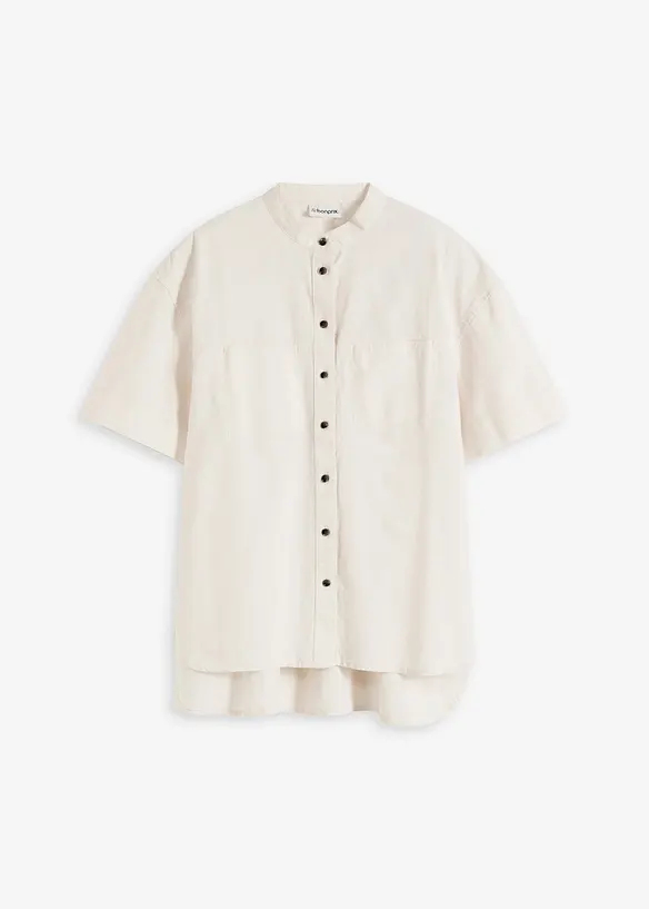 Overhemdblouse in een fijne viscosemix, bonprix