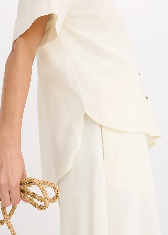 Overhemdblouse in een fijne viscosemix, bonprix