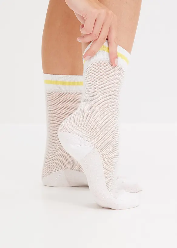 Tennissokken met structuur (4 paar), bonprix