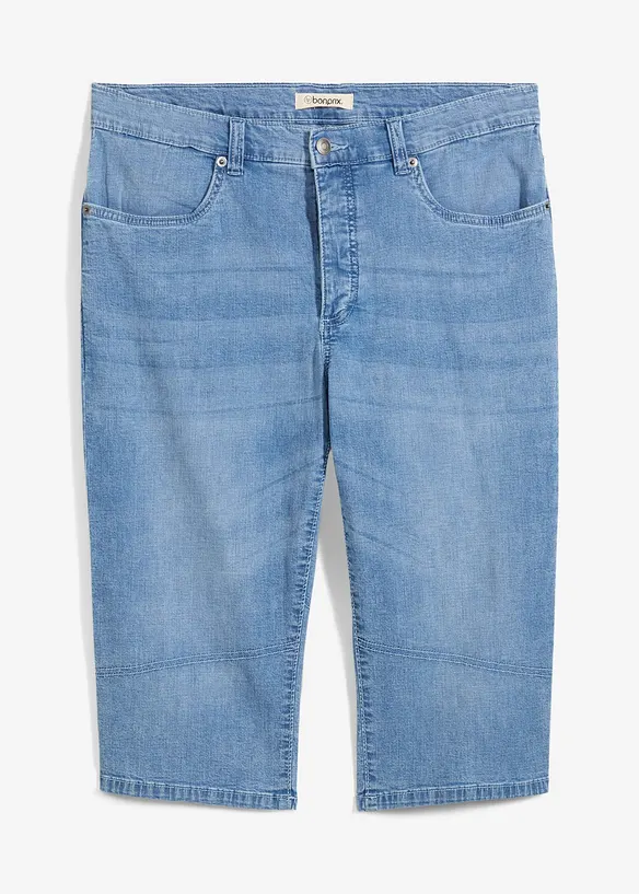 Lange stretch jeans bermuda, regular fit, bonprix