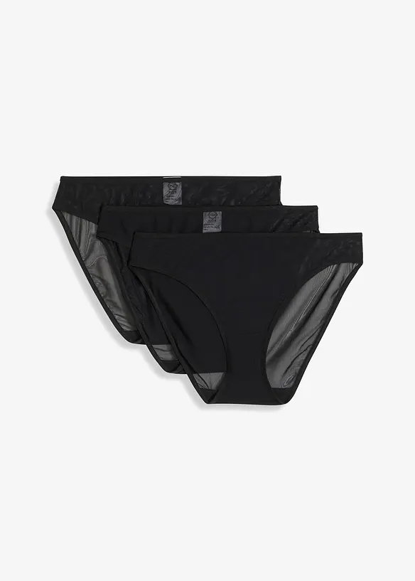 Slip van mesh (set van 3), bonprix