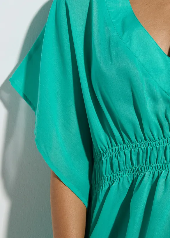 Transparante strandtuniek met V-hals, bonprix