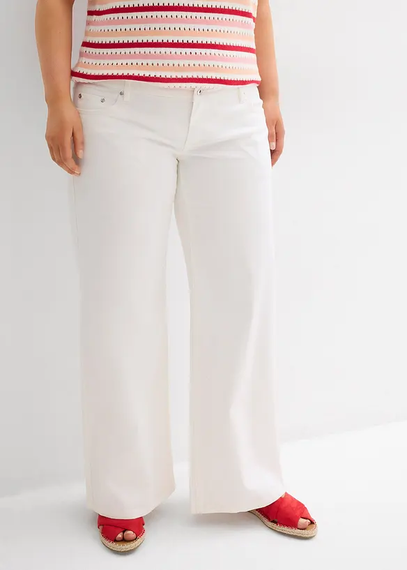 Wide leg jeans, low waist, bonprix