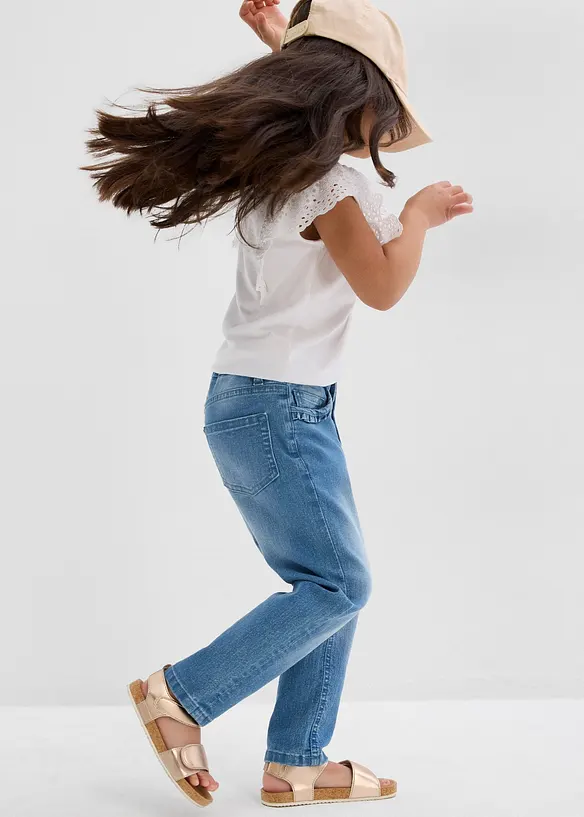 Stretch jeans mid waist, tapered, bonprix