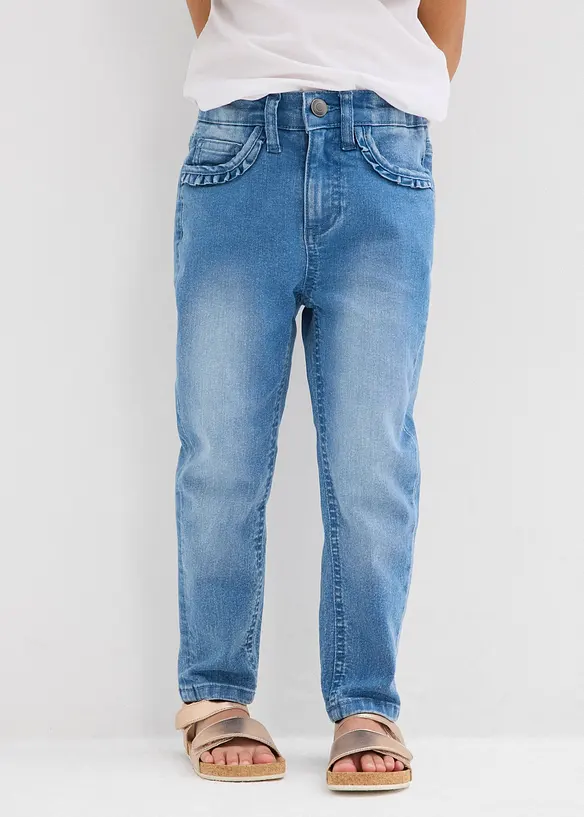 Stretch jeans mid waist, tapered, bonprix