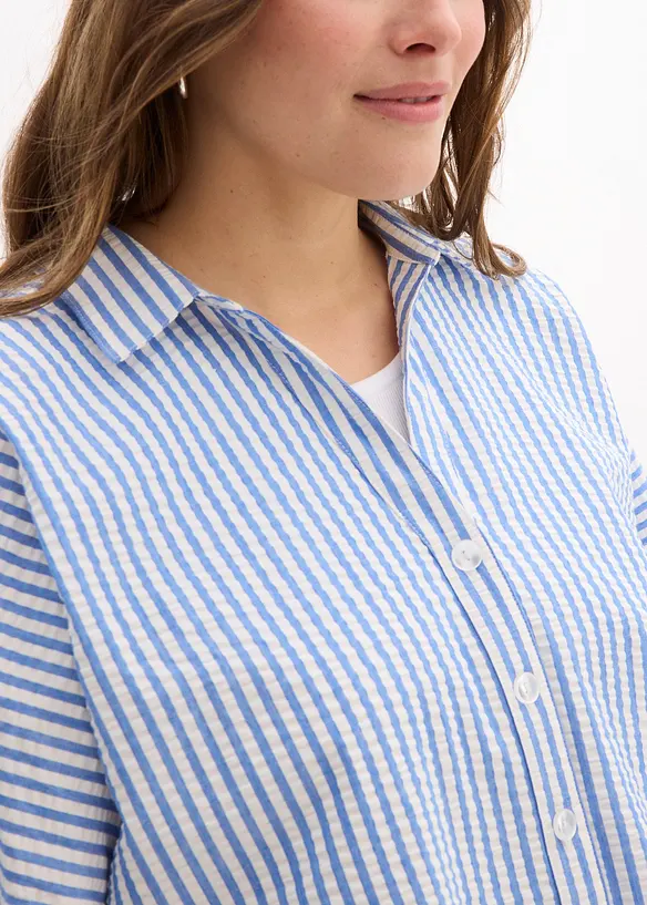 Blouse van seersucker, bonprix
