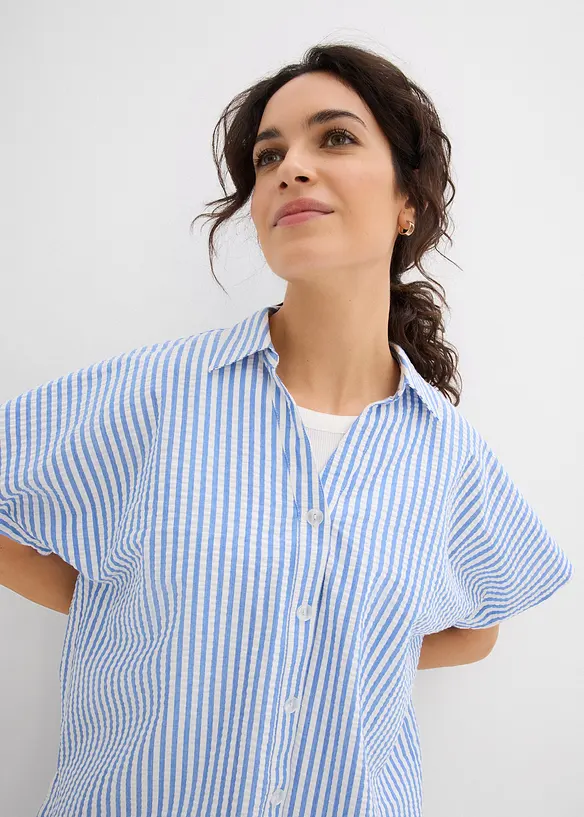 Blouse van seersucker, bonprix