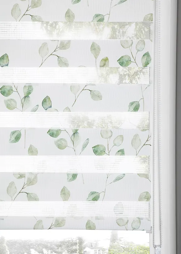 Duo rolgordijn met bladerprint, bonprix