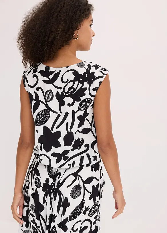 Korte blousetop van soepele viscose, bonprix