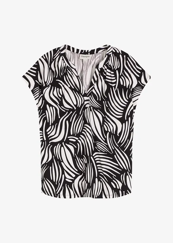 Henley shirt van een zachte viscosemix, bonprix