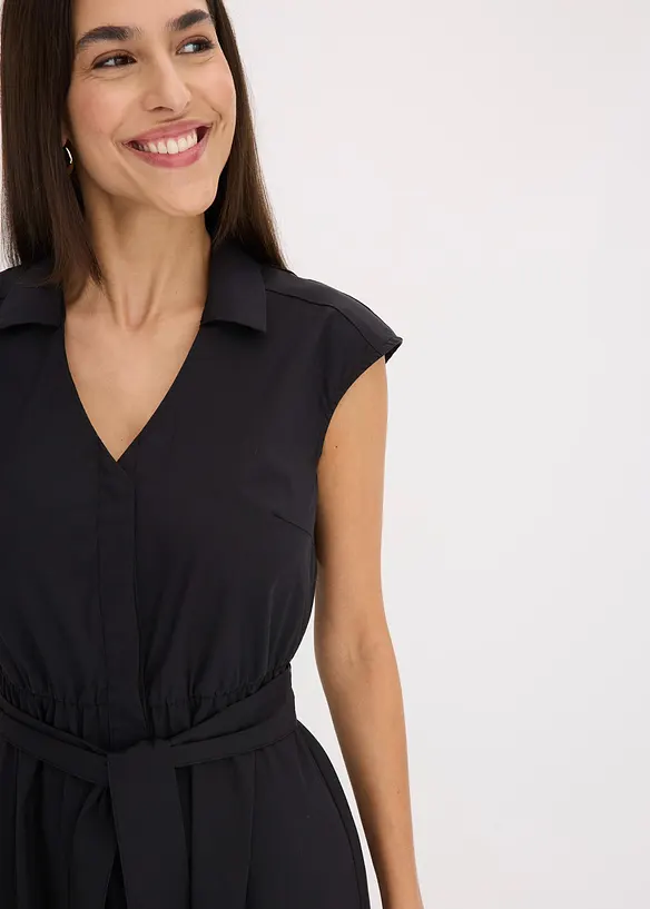 Jurk met strikceintuur, bonprix