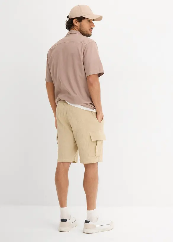Bermuda van luchtige mousseline, regular fit, bonprix
