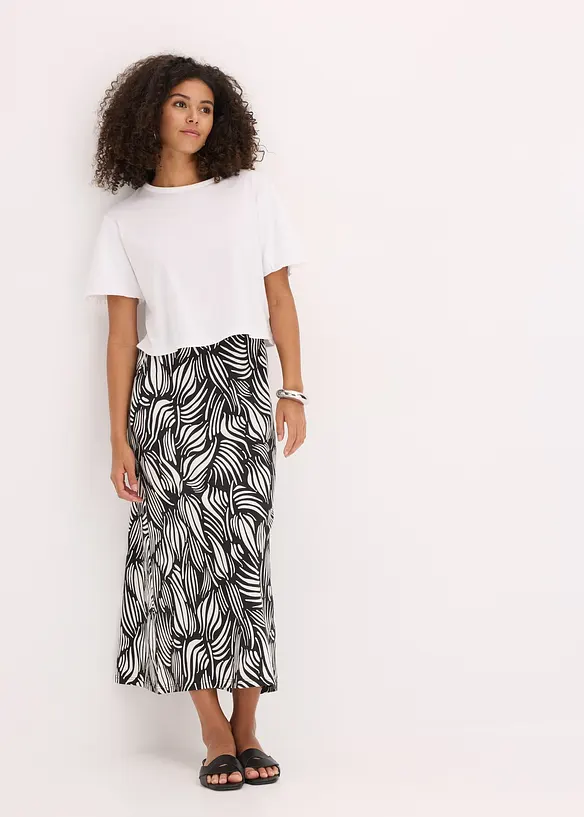 Jersey rok van katoen met stretch, bonprix