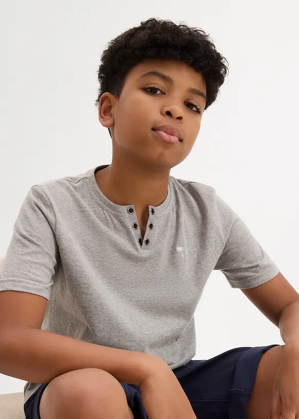 2-in-1 T-shirt met biologisch katoen (set van 2), bonprix