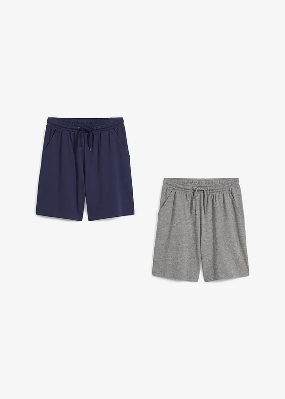 Lichte jersey short (set van 2), bonprix