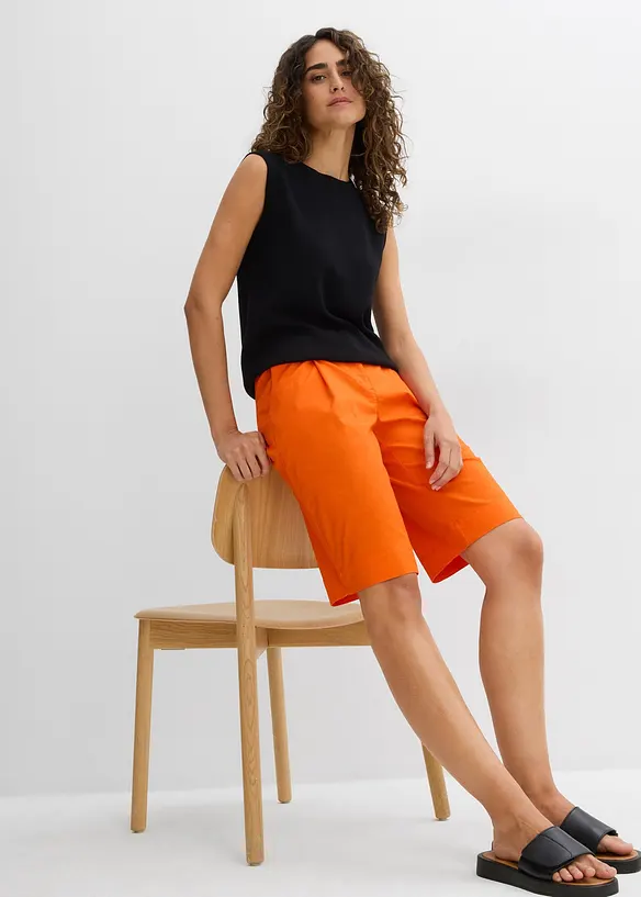 Wijde twill short, bonprix