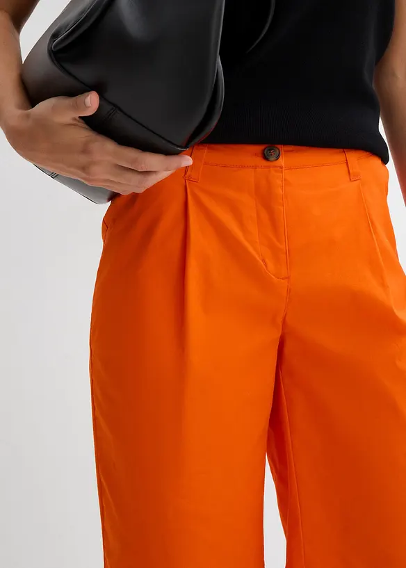 Wijde twill short, bonprix