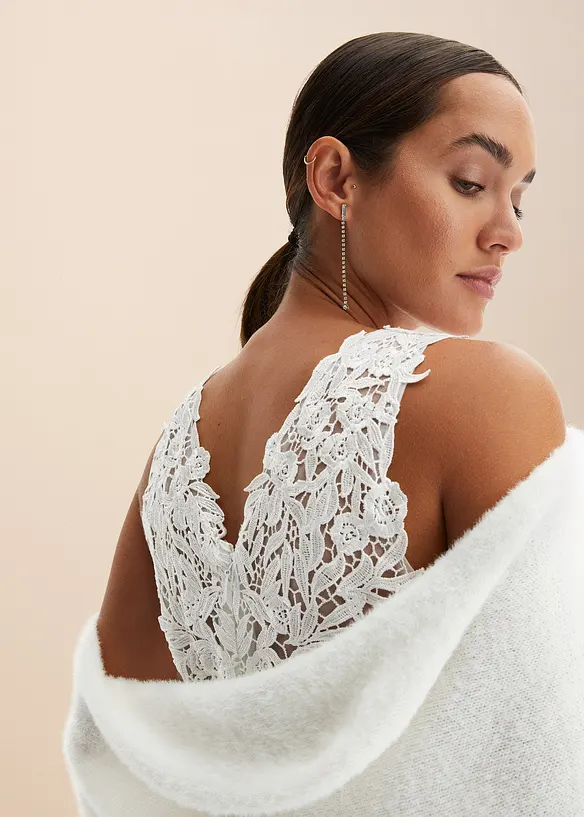 Trouwjurk met kant en chiffon, bonprix