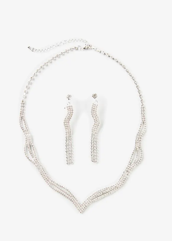 Ketting + oorstekers (3-dlg. sieradenset), bonprix