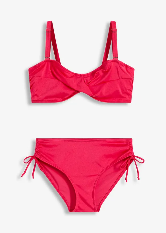 Balconette bikini (2-dlg. set) van glanzend materiaal, bonprix