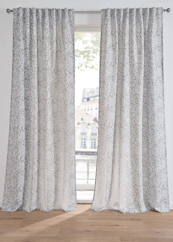 Jacquard gordijn met motief (1 stuk), bonprix