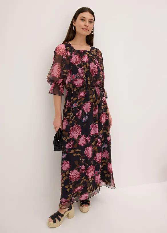 Maxi jurk van chiffon, bonprix