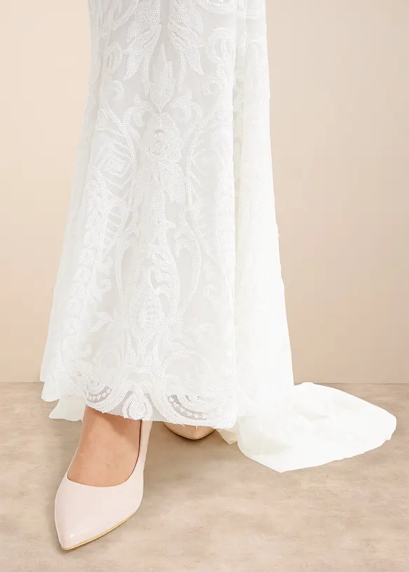 Trouwjurk met paillettenborduursel, bonprix